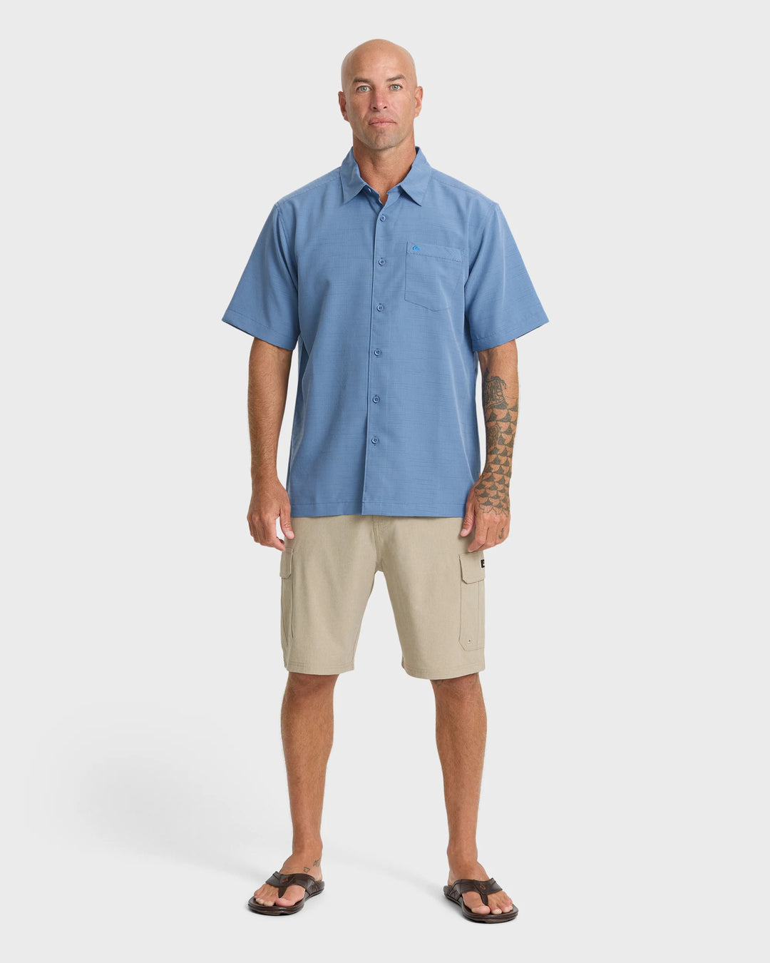 Quiksilver Men's Waterman Centinela Premium Anti-Wrinkle Shirt - Riviera - Sun Diego Boardshop