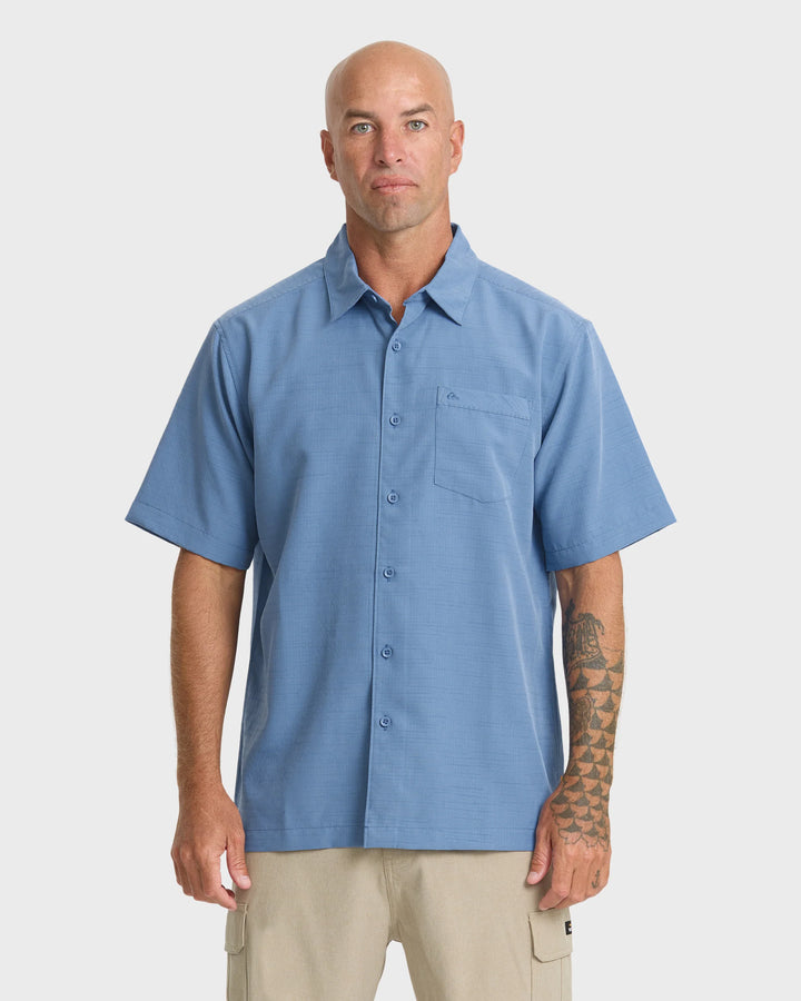 Quiksilver Men's Waterman Centinela Premium Anti-Wrinkle Shirt - Riviera - Sun Diego Boardshop
