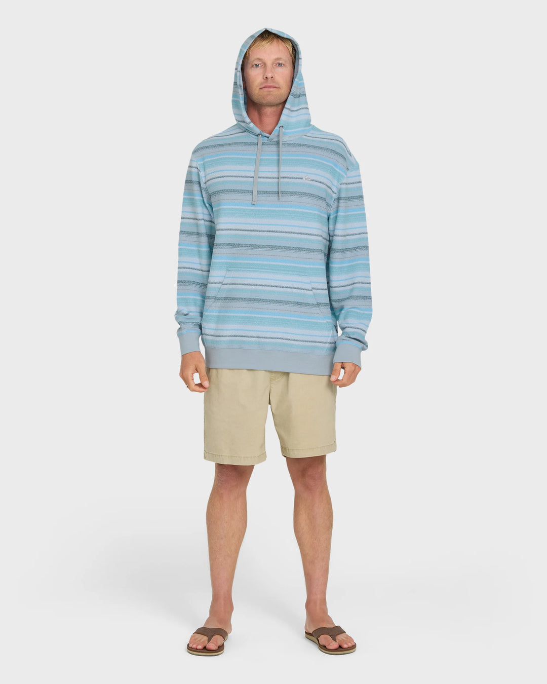 Quiksilver Men's Great Otway Pullover Hoodie - Crystal Seas - Sun Diego Boardshop