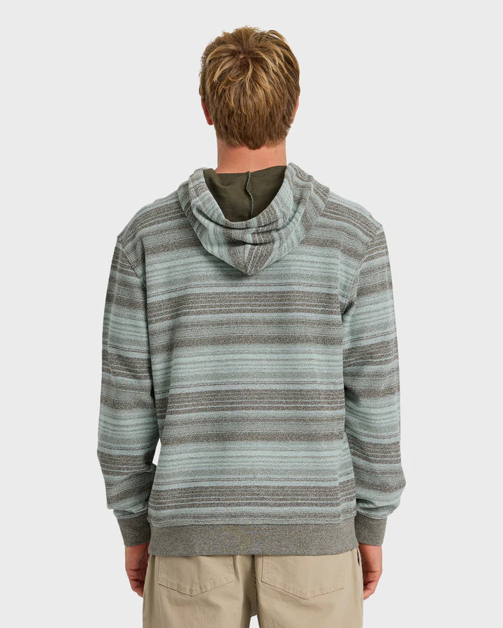 Quiksilver Great Otway Yarn-Dyed Strip Pullover Hoodie - Grape Leaf - Sun Diego Boardshop