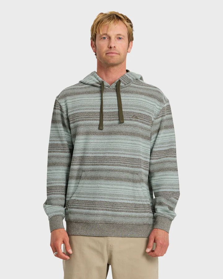 Quiksilver Great Otway Yarn-Dyed Strip Pullover Hoodie - Grape Leaf - Sun Diego Boardshop