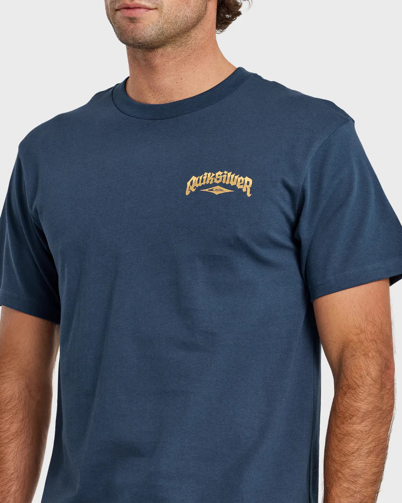 Quiksilver Diamon Arch Classic Short Sleeve T-Shirt - Dark Denim - Sun Diego Boardshop