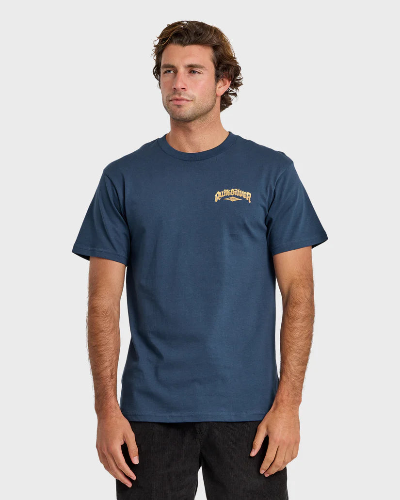 Quiksilver Diamon Arch Classic Short Sleeve T-Shirt - Dark Denim - Sun Diego Boardshop