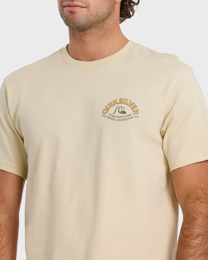 Quiksilver Bubble Arch Short Sleeve T-Shirt - Bone White - Sun Diego Boardshop