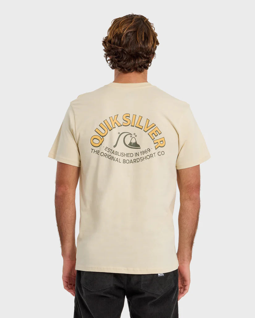 Quiksilver Bubble Arch Short Sleeve T-Shirt - Bone White - Sun Diego Boardshop
