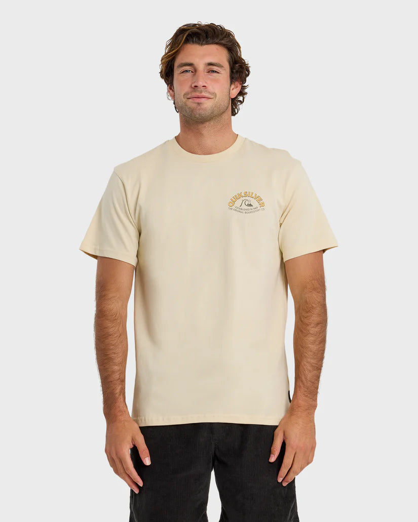 Quiksilver Bubble Arch Short Sleeve T-Shirt - Bone White - Sun Diego Boardshop