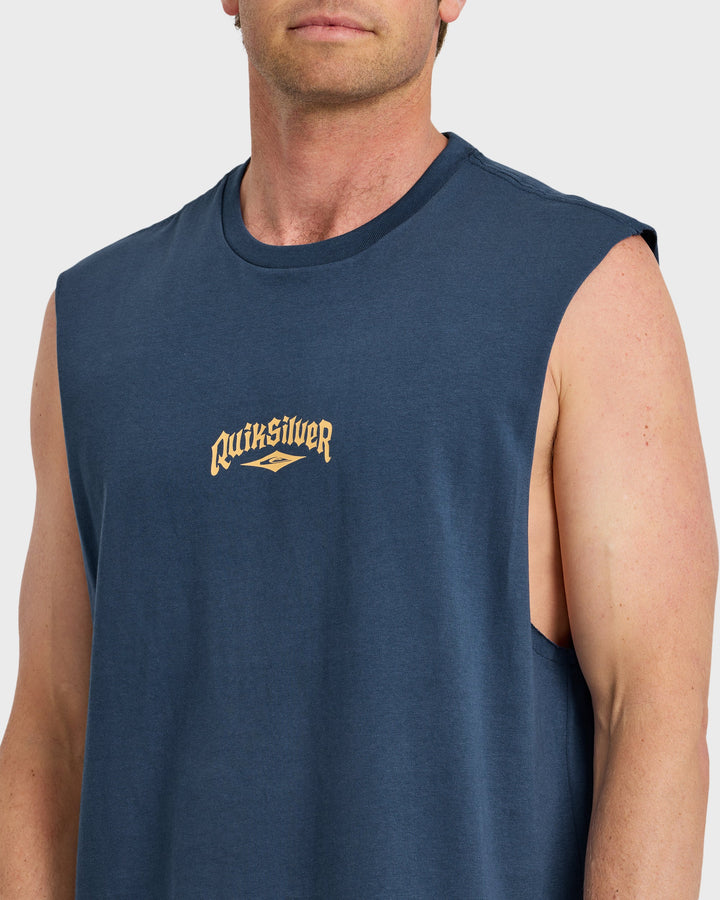 Quiksilver Men's Diamond Arch Oversized Tank - Dark Denim - Sun Diego Boardshop