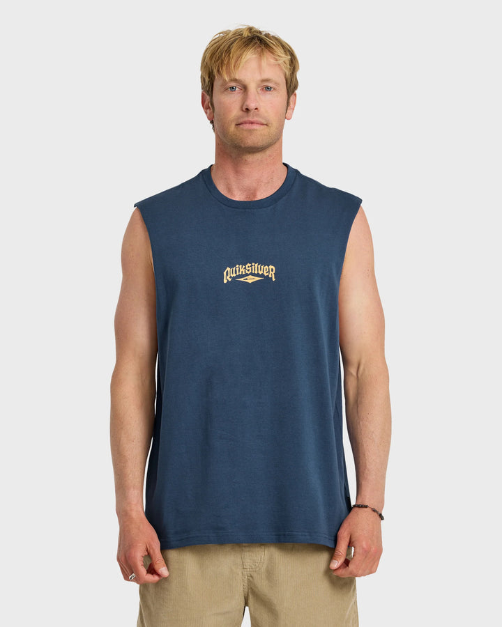 Quiksilver Men's Diamond Arch Oversized Tank - Dark Denim - Sun Diego Boardshop