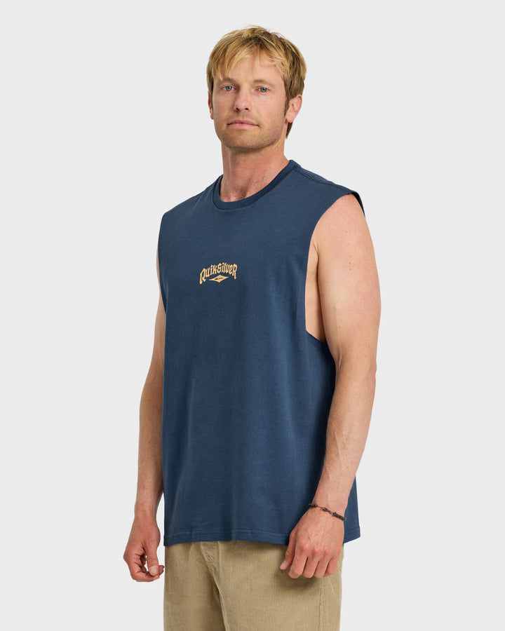 Quiksilver Men's Diamond Arch Oversized Tank - Dark Denim - Sun Diego Boardshop