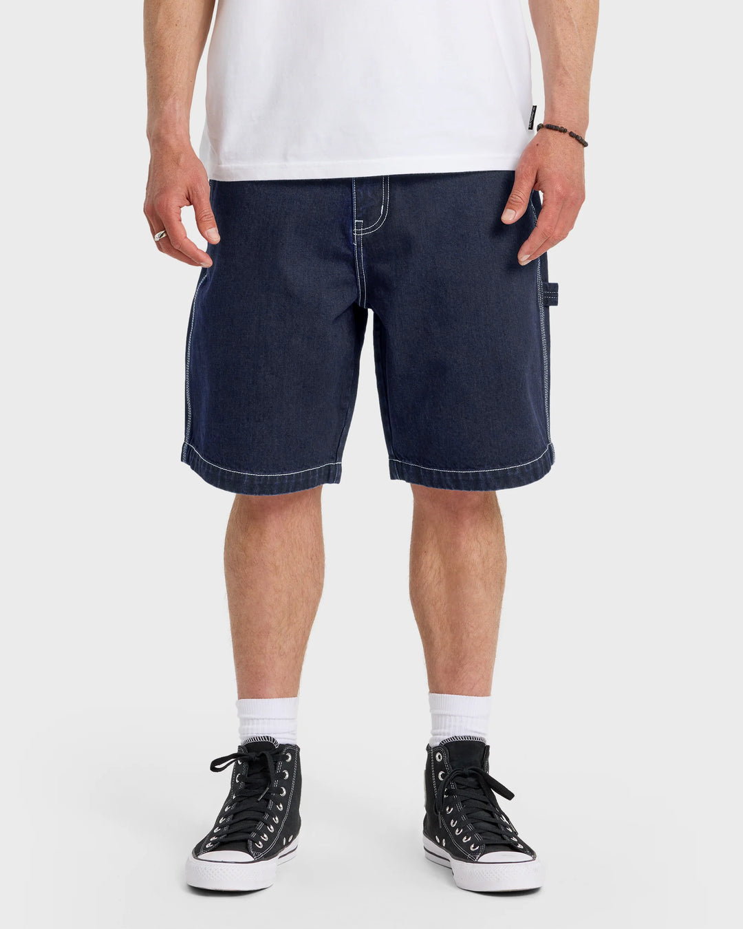Quiksilver Men's Carpenter Baggy 21" Denim Shorts - Indigo Rinse - Sun Diego Boardshop