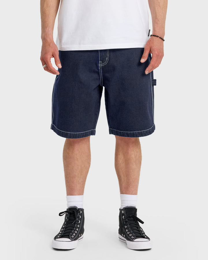 Quiksilver Men's Carpenter Baggy 21" Denim Shorts - Indigo Rinse - Sun Diego Boardshop