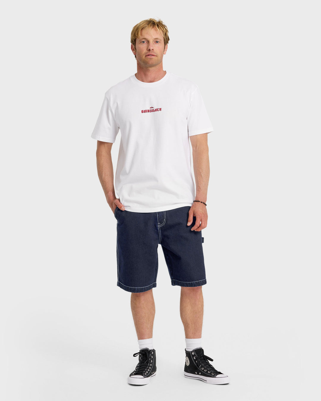 Quiksilver Men's Carpenter Baggy 21" Denim Shorts - Indigo Rinse - Sun Diego Boardshop
