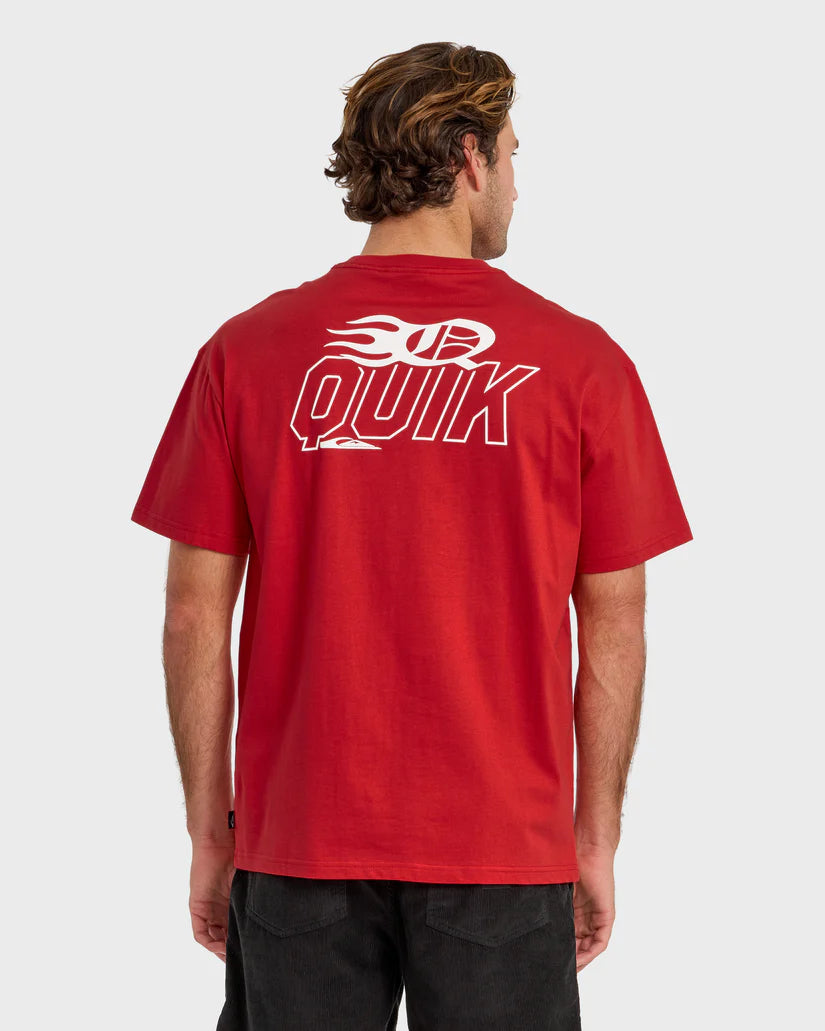 Quiksilver Stacked Mercury Oversized Heavyweight Short Sleeve T-Shirt - Salsa Rzm0 - Sun Diego Boardshop