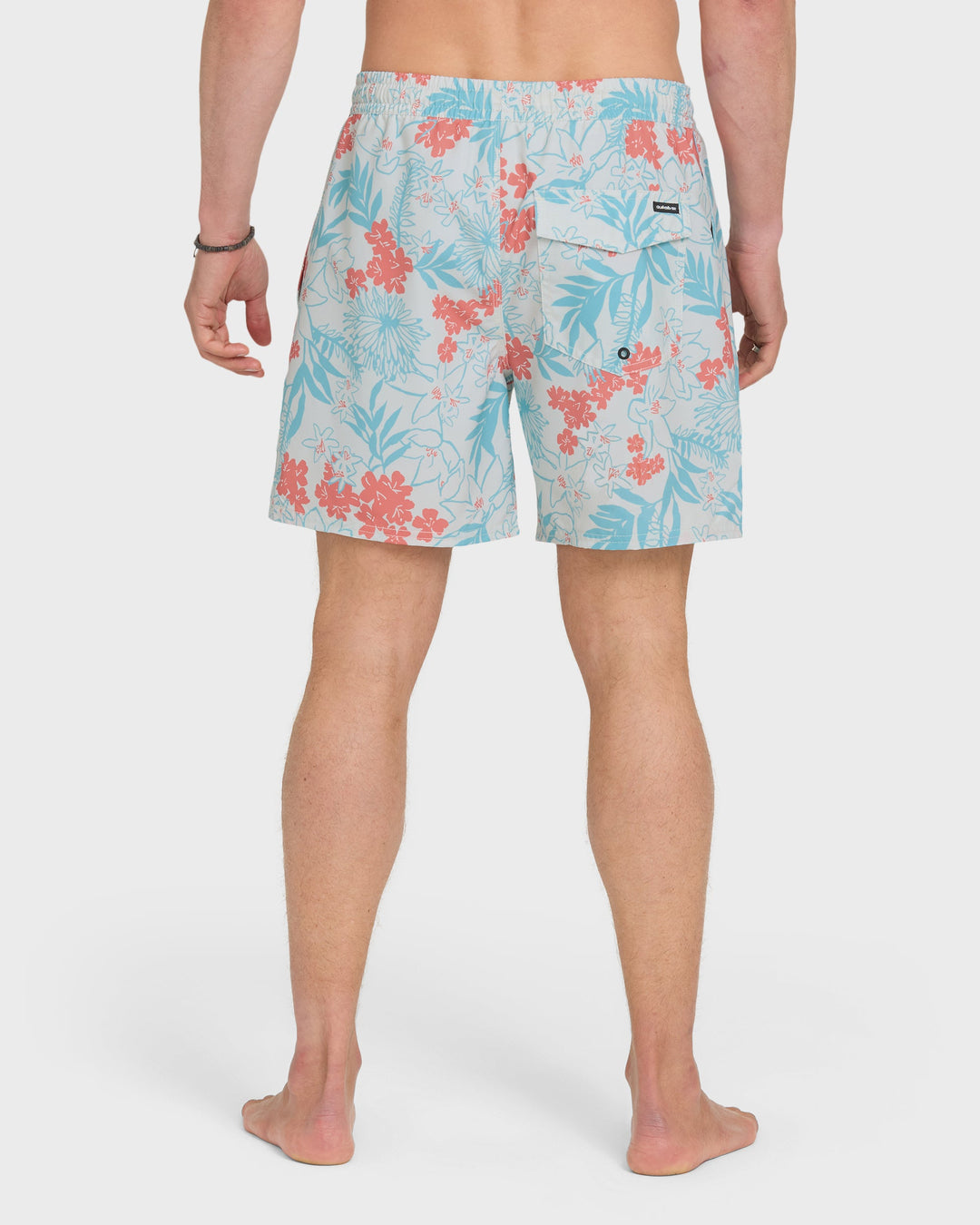 Quiksilver Men's Mix Volley 17" Swim Trunks - Silver Birch