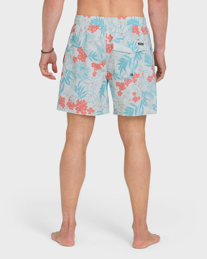 Quiksilver Men's Mix Volley 17" Swim Trunks - Silver Birch
