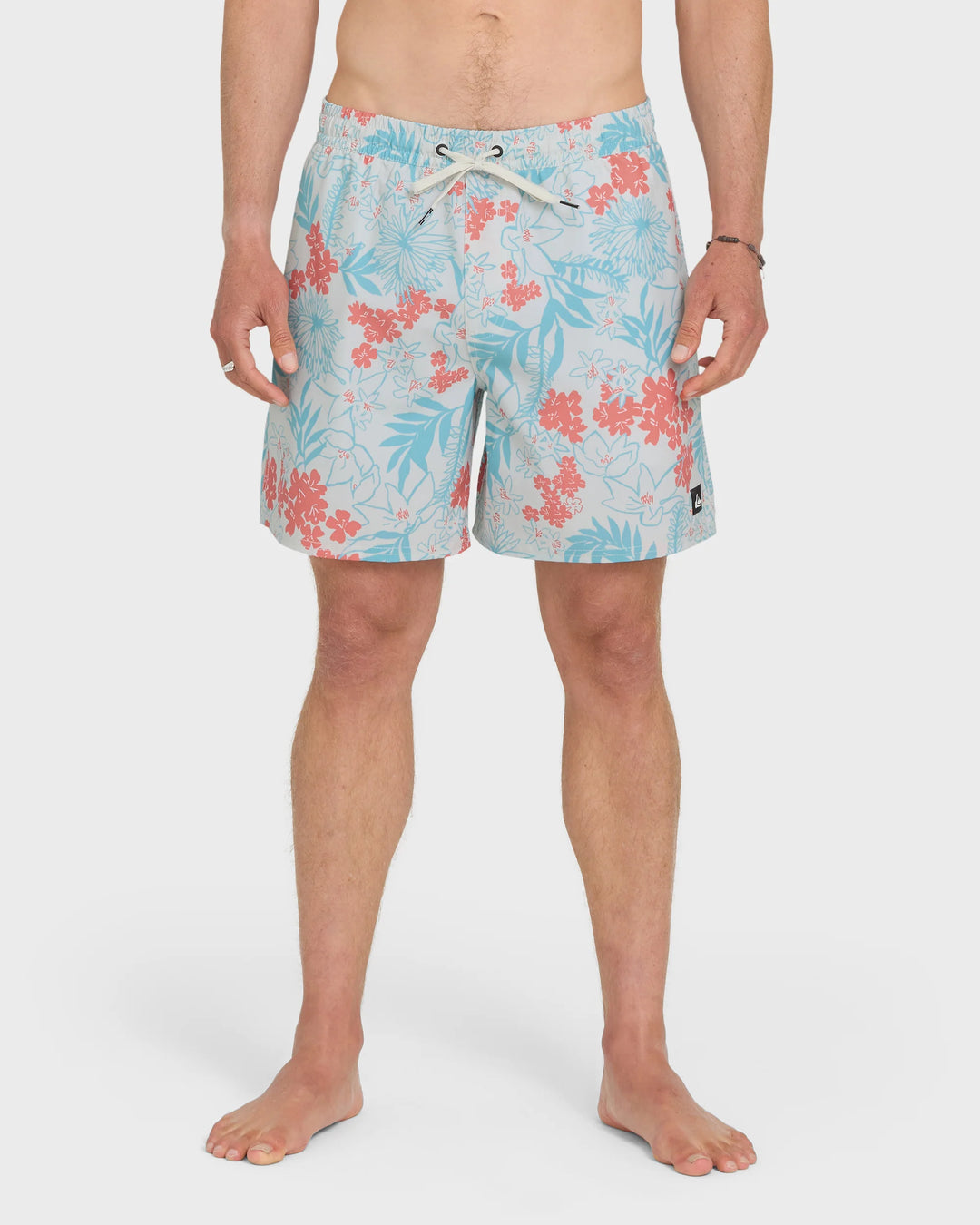 Quiksilver Men's Mix Volley 17" Swim Trunks - Silver Birch