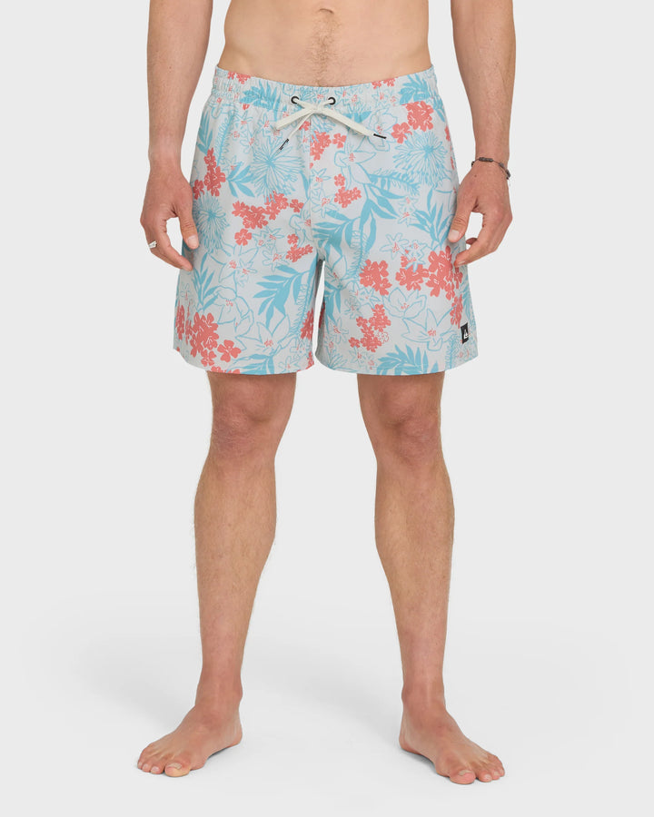 Quiksilver Men's Mix Volley 17" Swim Trunks - Silver Birch