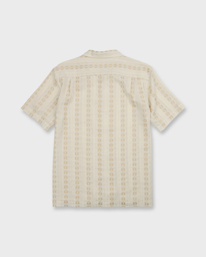 Quiksilver Men's Bishop Jacquard Camp Short Sleeve Cotton Shirt - Twill - Sun Diego Boardshop