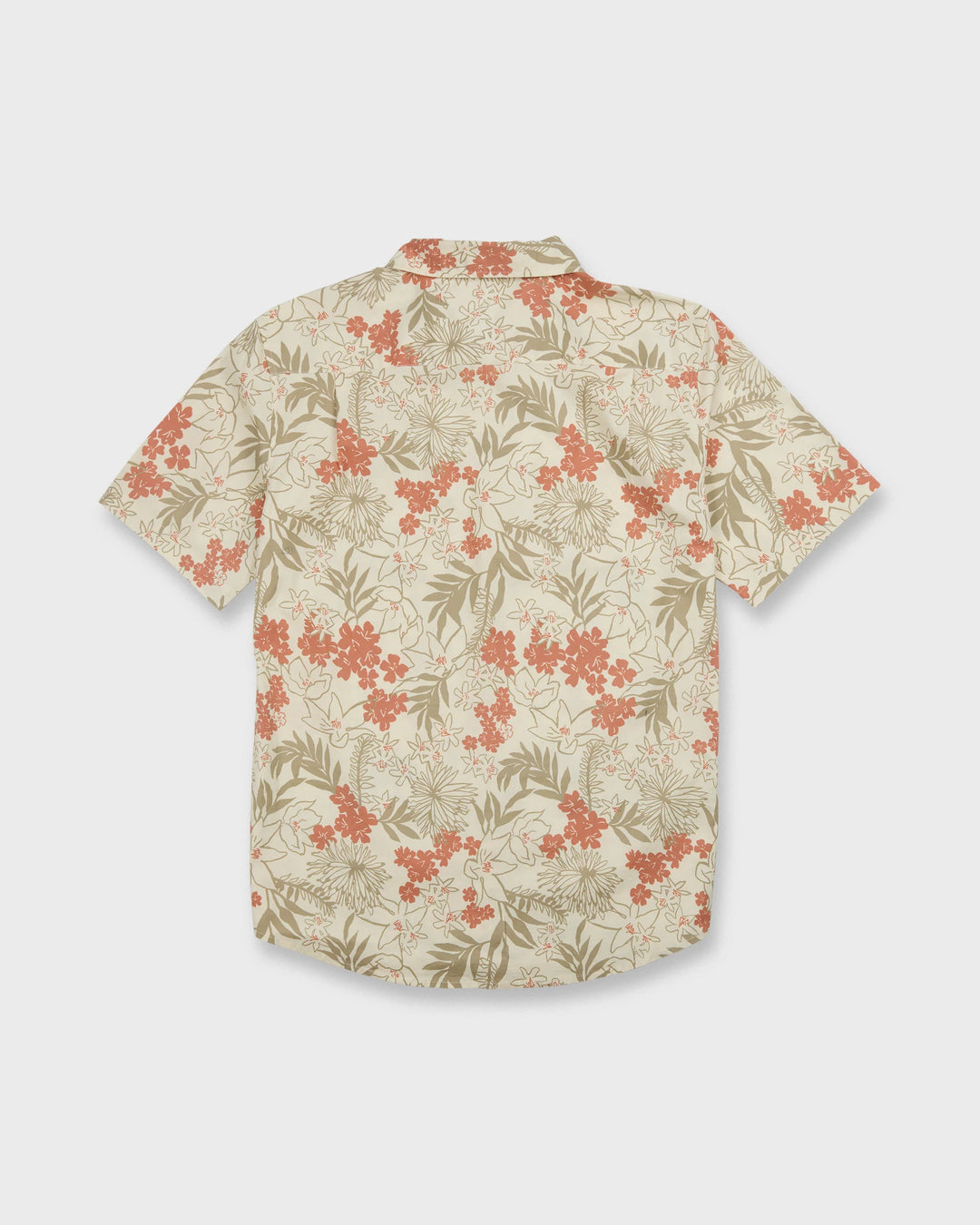 Quiksilver Men's Jetty Bloom Classic Stretch Short Sleeve Woven Shirt - Bone White - Sun Diego Boardshop