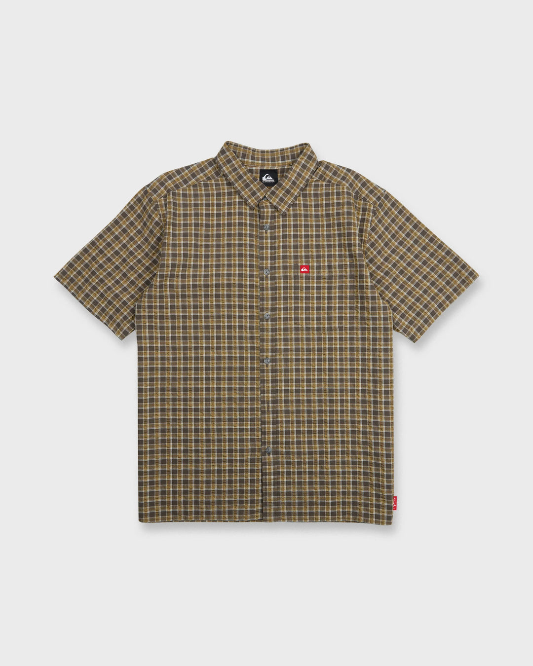 Quiksilver Men's Young Guns Button-Up Short Sleeve Shirt - Major Brown - Sun Diego Boardshop