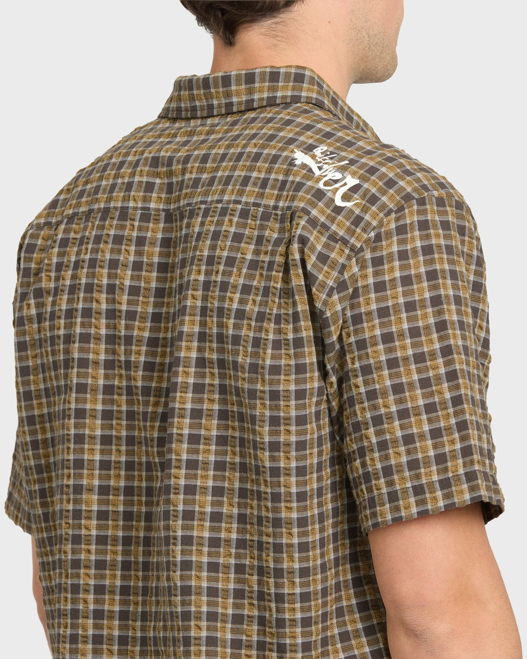 Quiksilver Men's Young Guns Button-Up Short Sleeve Shirt - Major Brown - Sun Diego Boardshop