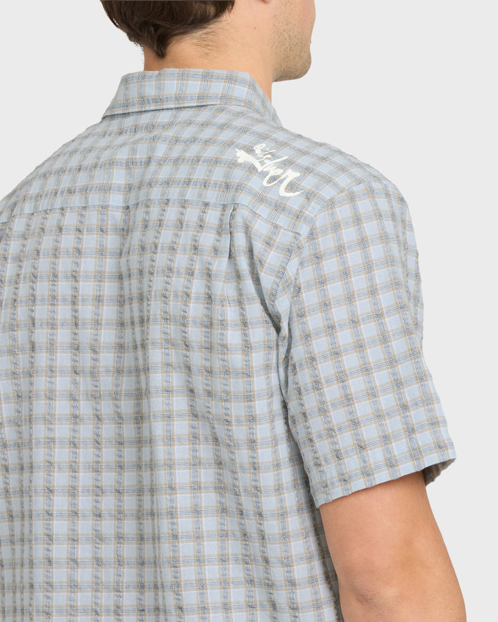 Quiksilver Men's Young Guns Button-Up Short Sleeve Shirt - Plein Air - Sun Diego Boardshop