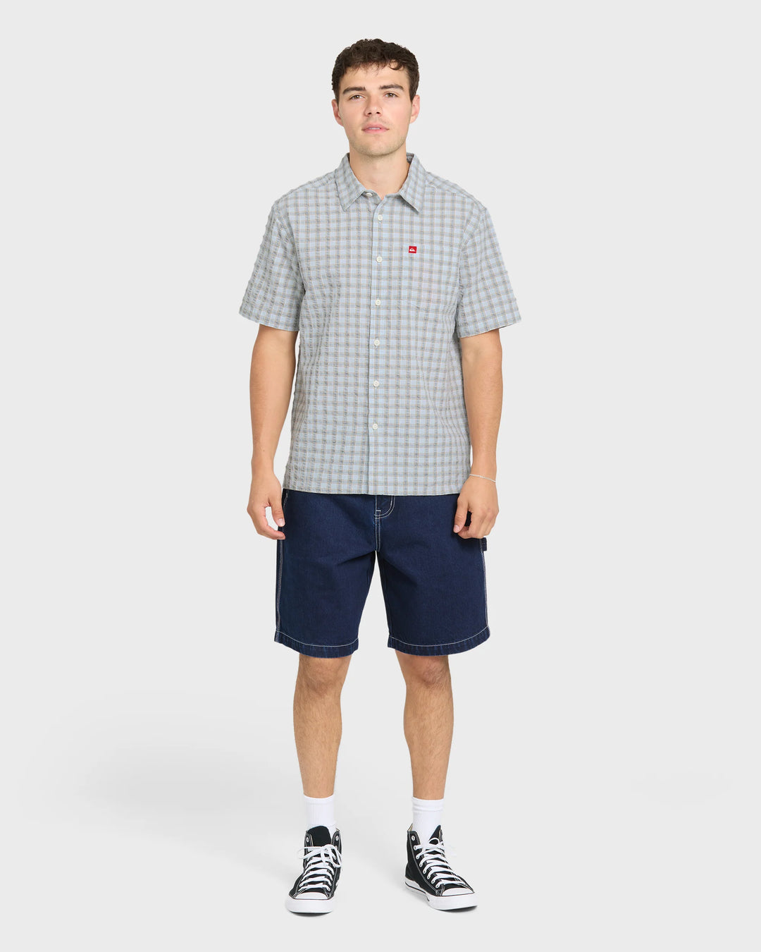 Quiksilver Men's Young Guns Button-Up Short Sleeve Shirt - Plein Air - Sun Diego Boardshop