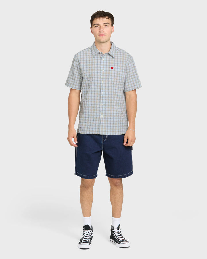 Quiksilver Men's Young Guns Button-Up Short Sleeve Shirt - Plein Air - Sun Diego Boardshop