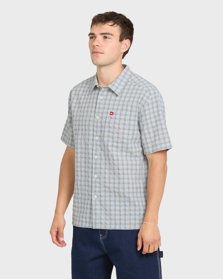 Quiksilver Men's Young Guns Button-Up Short Sleeve Shirt - Plein Air - Sun Diego Boardshop