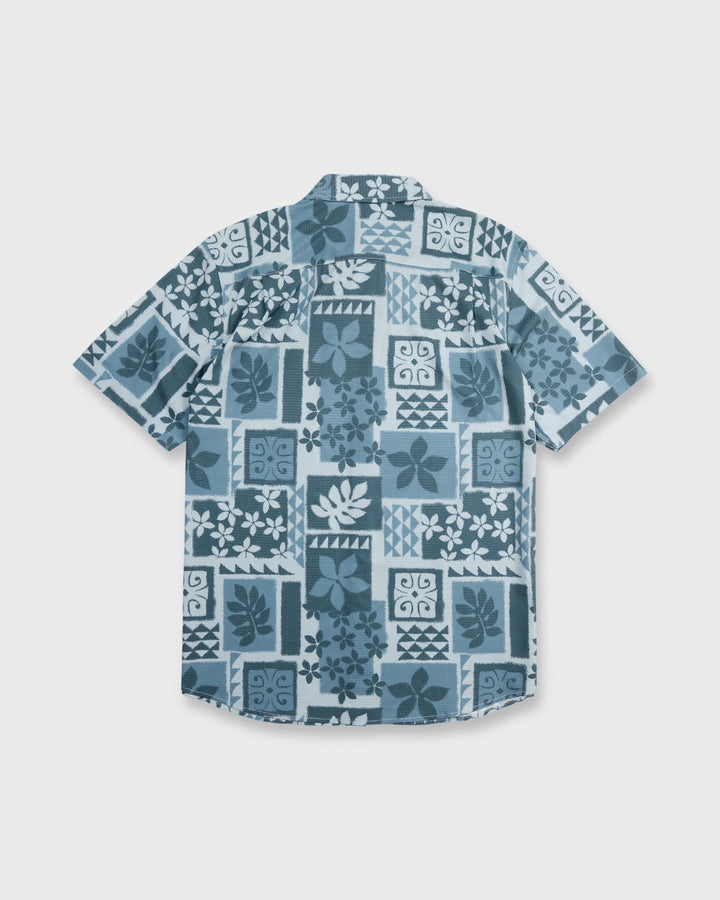 Quiksilver Men's Waterman Sandy Cove Short Sleeve Woven Shirt - Skyway - Sun Diego Boardshop