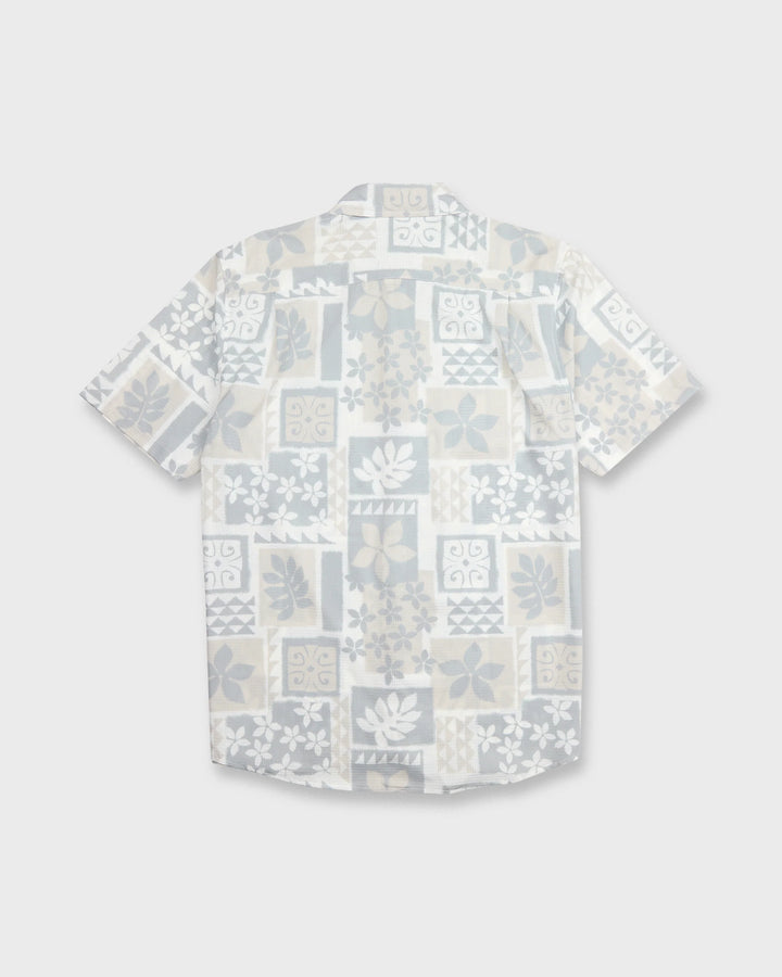 Quiksilver Men's Waterman Sandy Cove Short Sleeve Woven Shirt - White - Sun Diego Boardshop