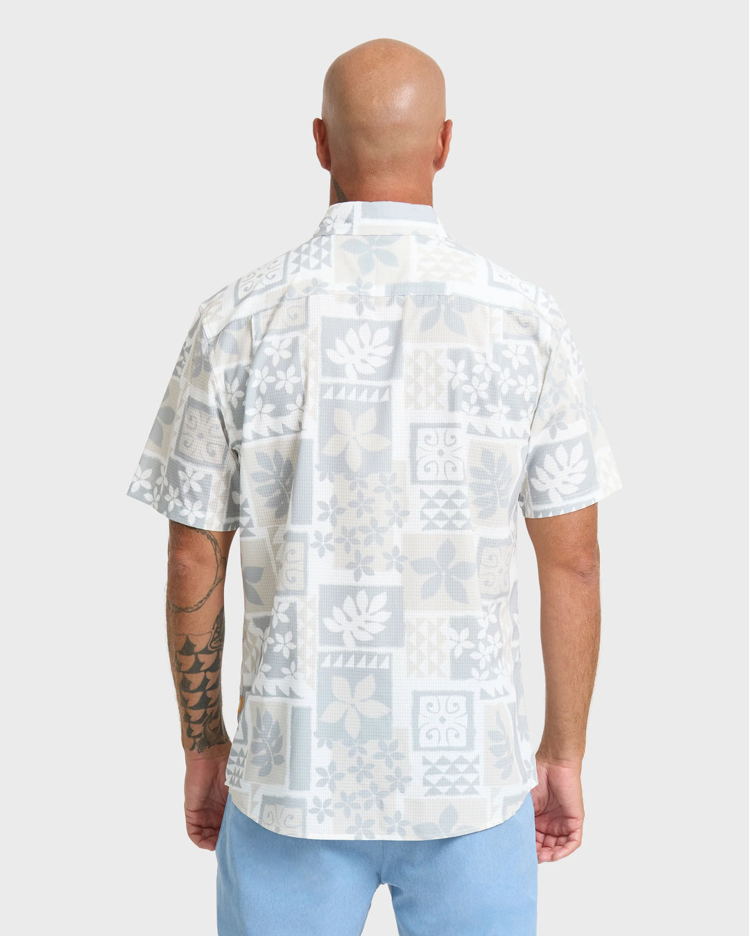 Quiksilver Men's Waterman Sandy Cove Short Sleeve Woven Shirt - White - Sun Diego Boardshop