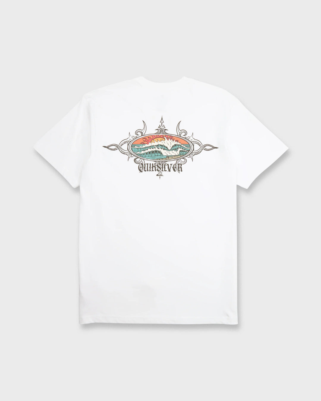 Quiksilver Men's Crest Classic Short Sleeve Knit T-Shirt - White - Sun Diego Boardshop