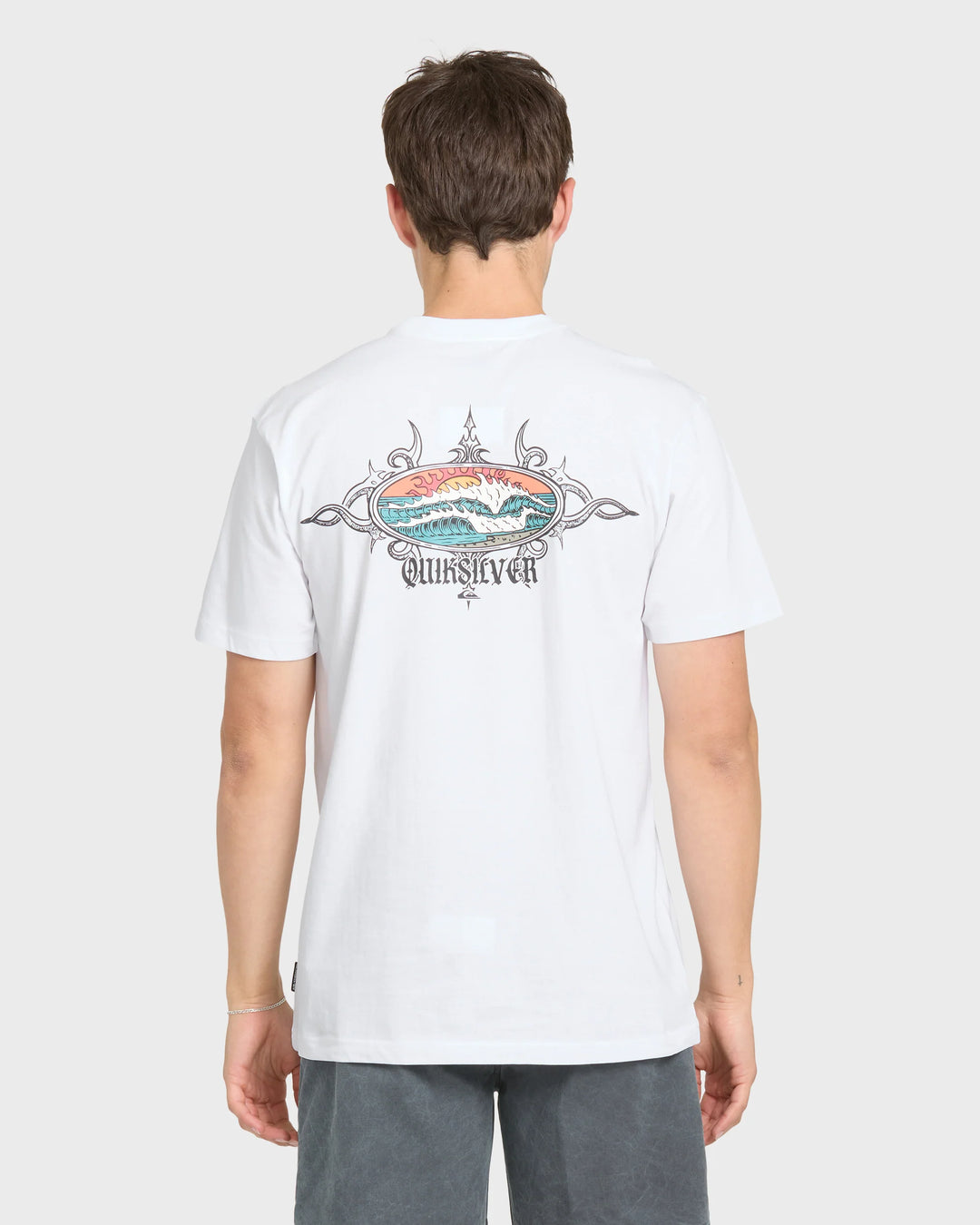 Quiksilver Men's Crest Classic Short Sleeve Knit T-Shirt - White - Sun Diego Boardshop