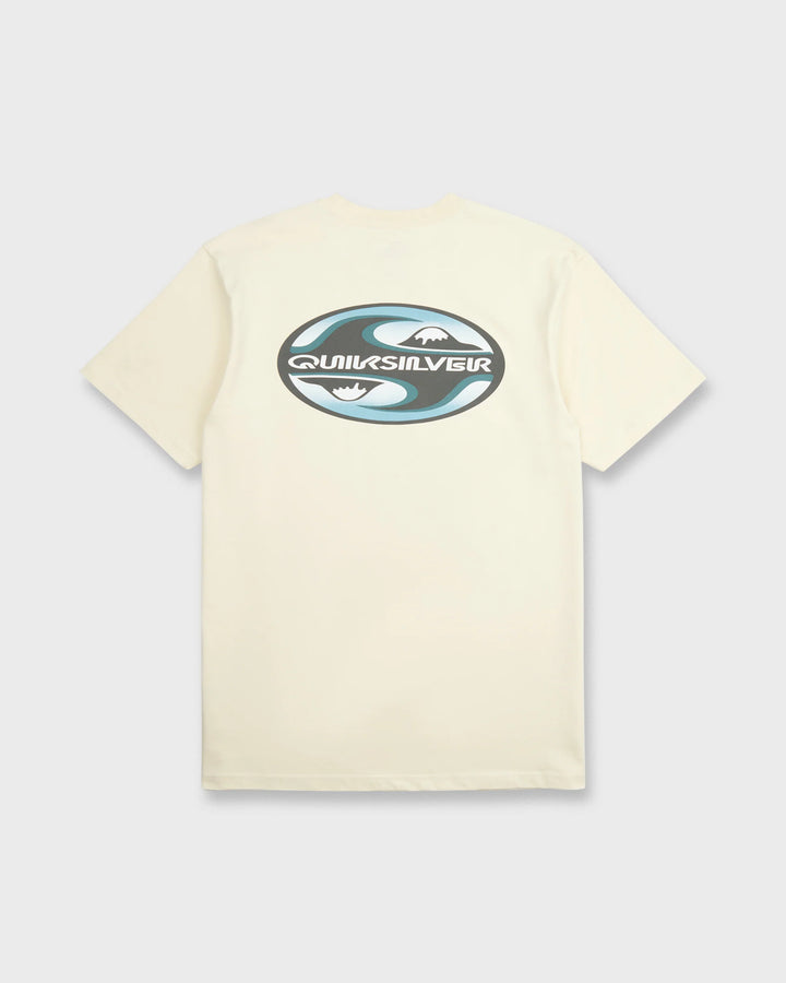 Quiksilver Men's Original Yin Yang Classic Short Sleeve Cotton T-Shirt - Bone White - Sun Diego Boardshop