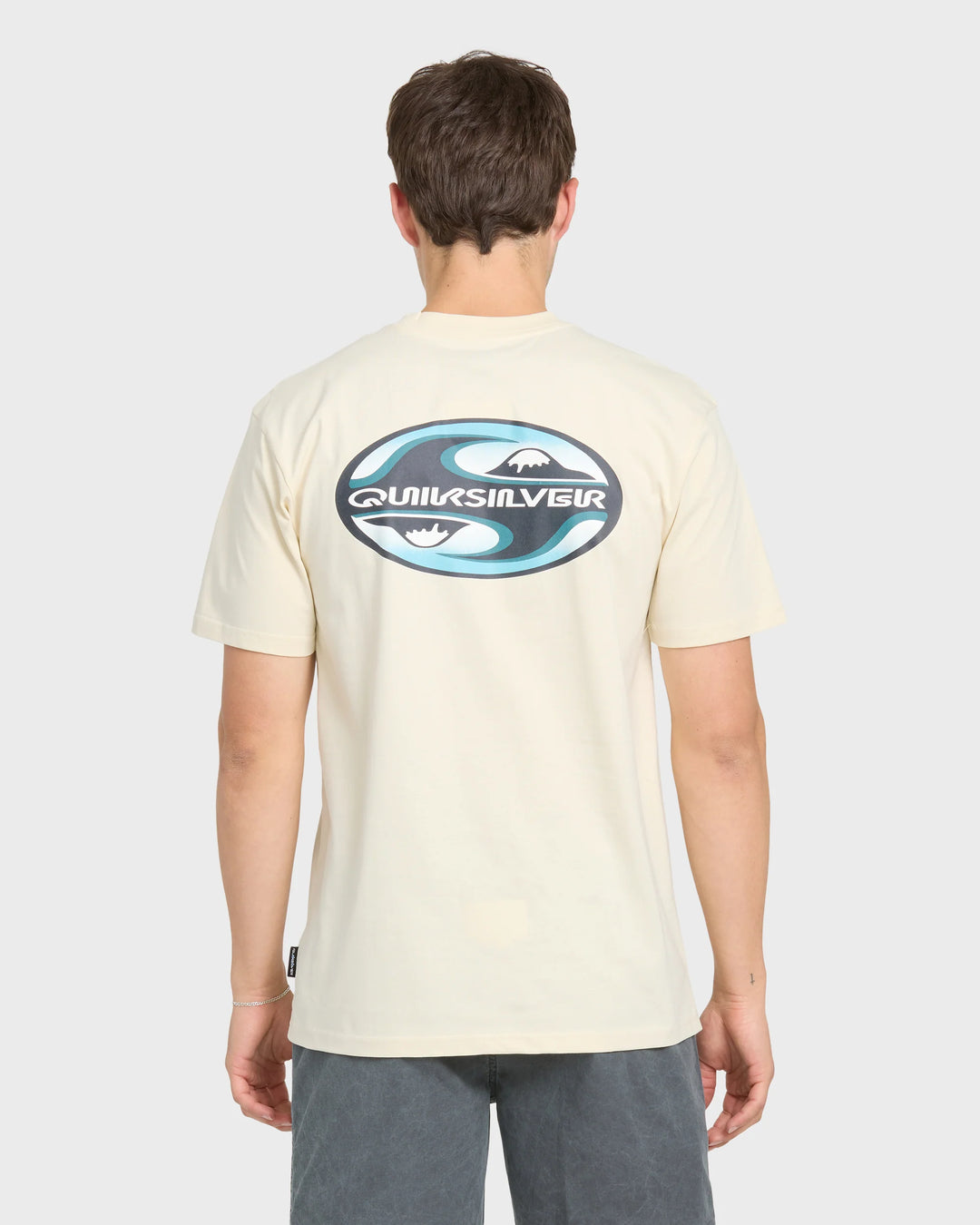 Quiksilver Men's Original Yin Yang Classic Short Sleeve Cotton T-Shirt - Bone White - Sun Diego Boardshop
