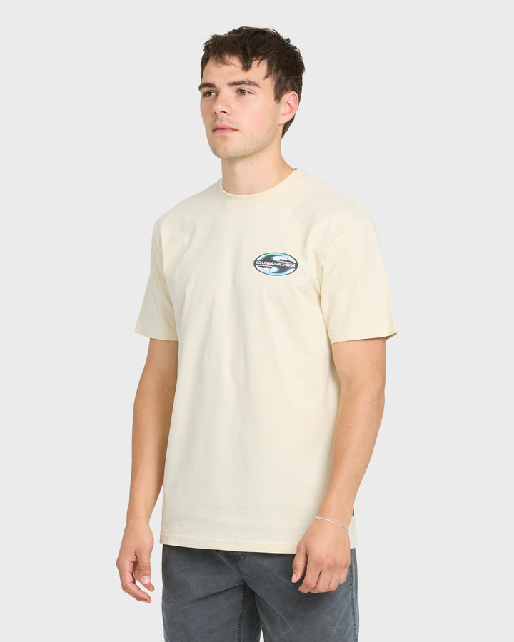 Quiksilver Men's Original Yin Yang Classic Short Sleeve Cotton T-Shirt - Bone White - Sun Diego Boardshop