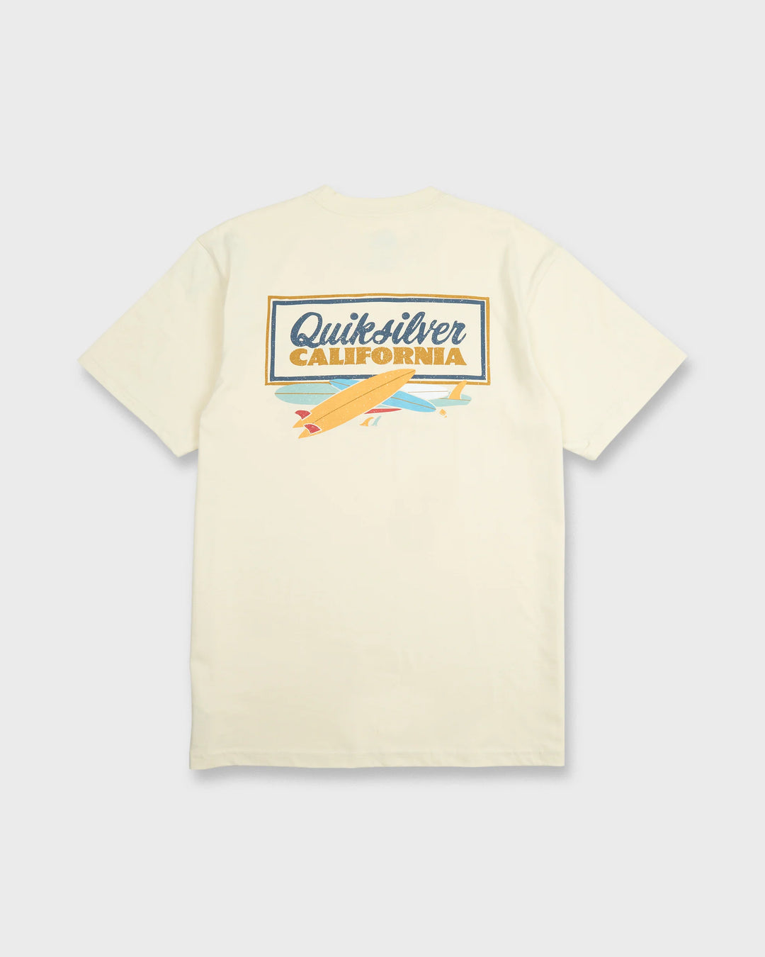 Quiksilver Men's California Quiver Short Sleeve Cotton T-Shirt - Bone White - Sun Diego Boardshop