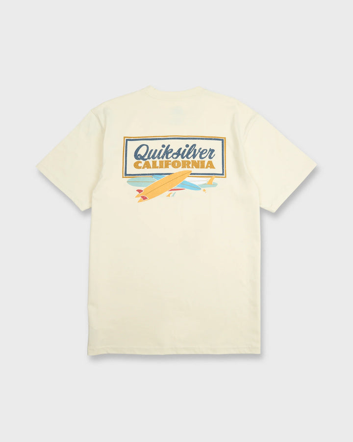 Quiksilver Men's California Quiver Short Sleeve Cotton T-Shirt - Bone White - Sun Diego Boardshop