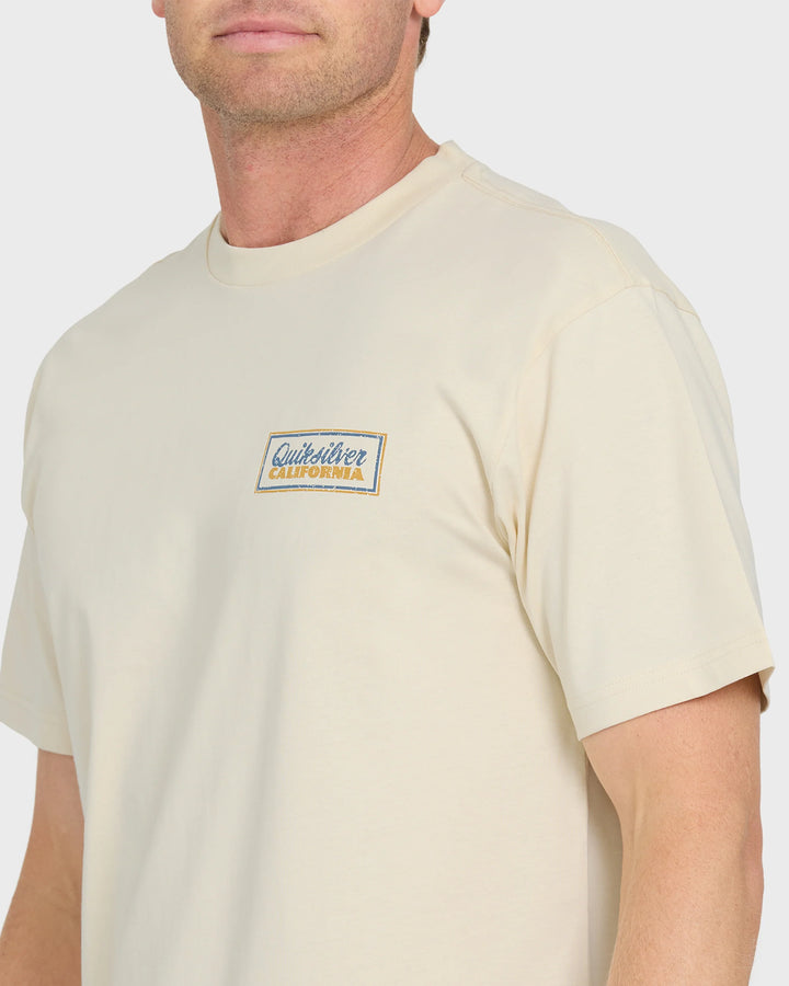 Quiksilver Men's California Quiver Short Sleeve Cotton T-Shirt - Bone White - Sun Diego Boardshop