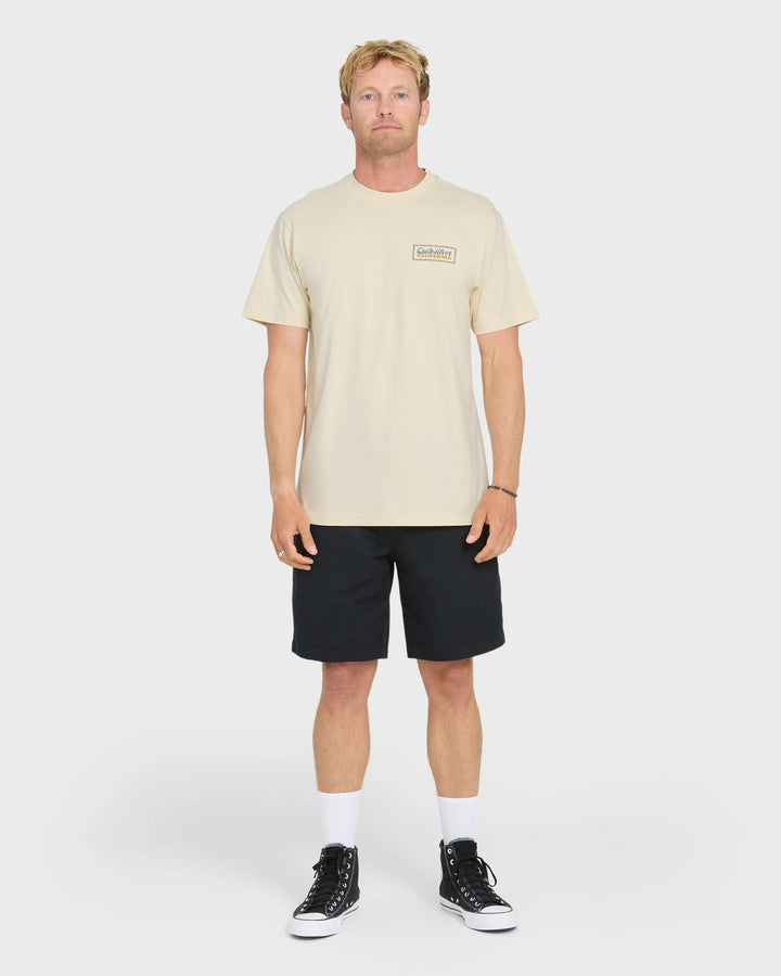 Quiksilver Men's California Quiver Short Sleeve Cotton T-Shirt - Bone White - Sun Diego Boardshop
