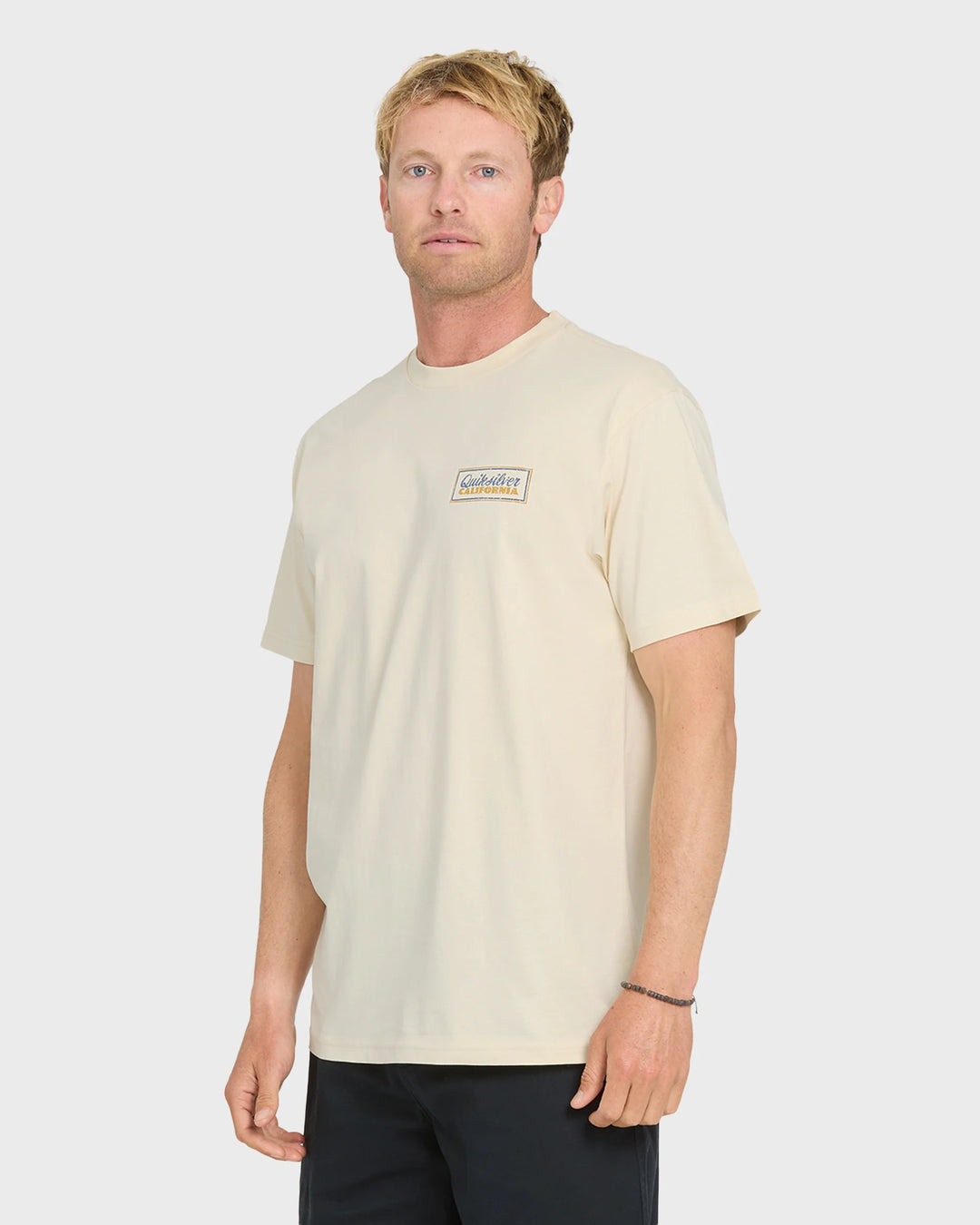 Quiksilver Men's California Quiver Short Sleeve Cotton T-Shirt - Bone White - Sun Diego Boardshop