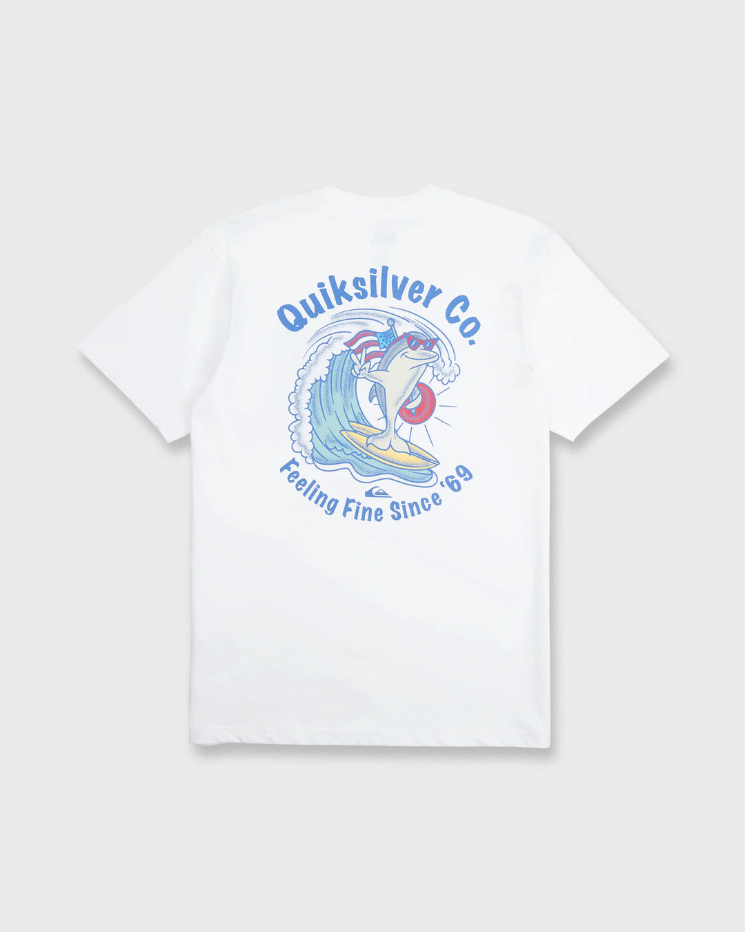 Quiksilver Men's Patriot Dolphin Short Sleeve Knit T-Shirt - White - Sun Diego Boardshop