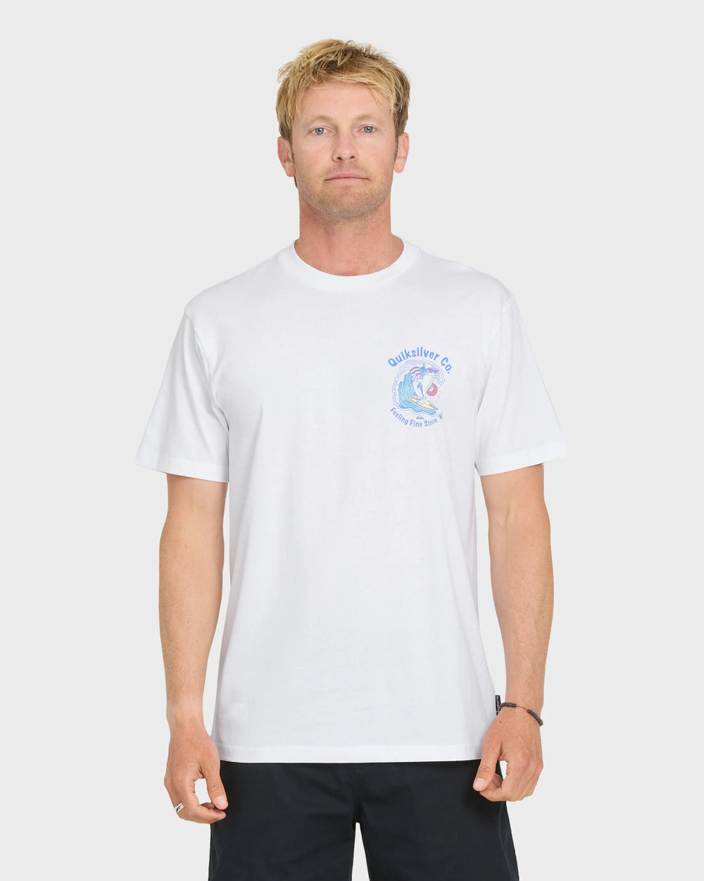 Quiksilver Men's Patriot Dolphin Short Sleeve Knit T-Shirt - White - Sun Diego Boardshop