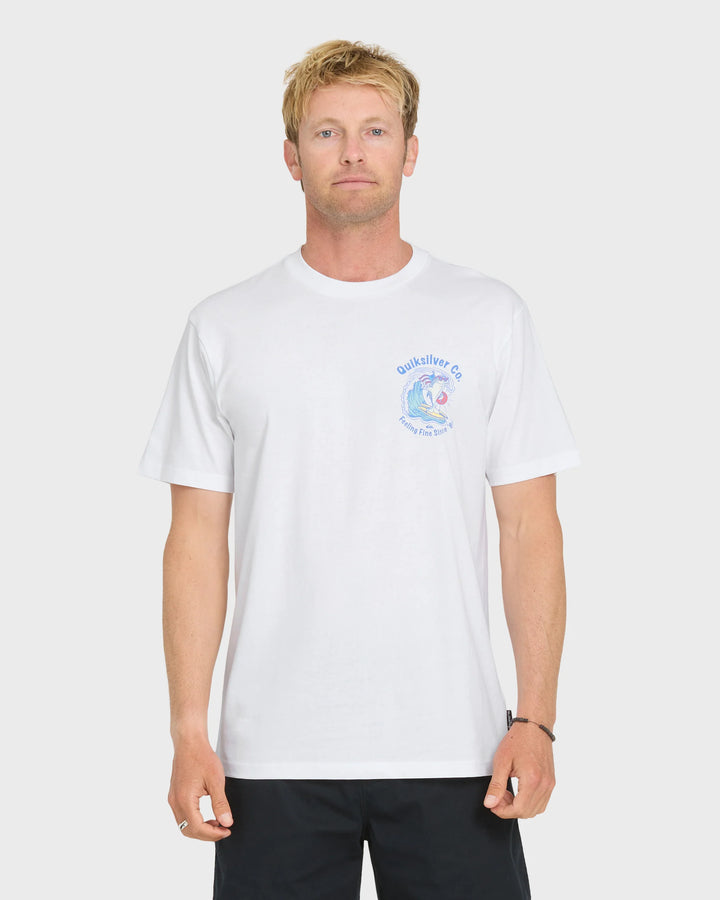 Quiksilver Men's Patriot Dolphin Short Sleeve Knit T-Shirt - White - Sun Diego Boardshop