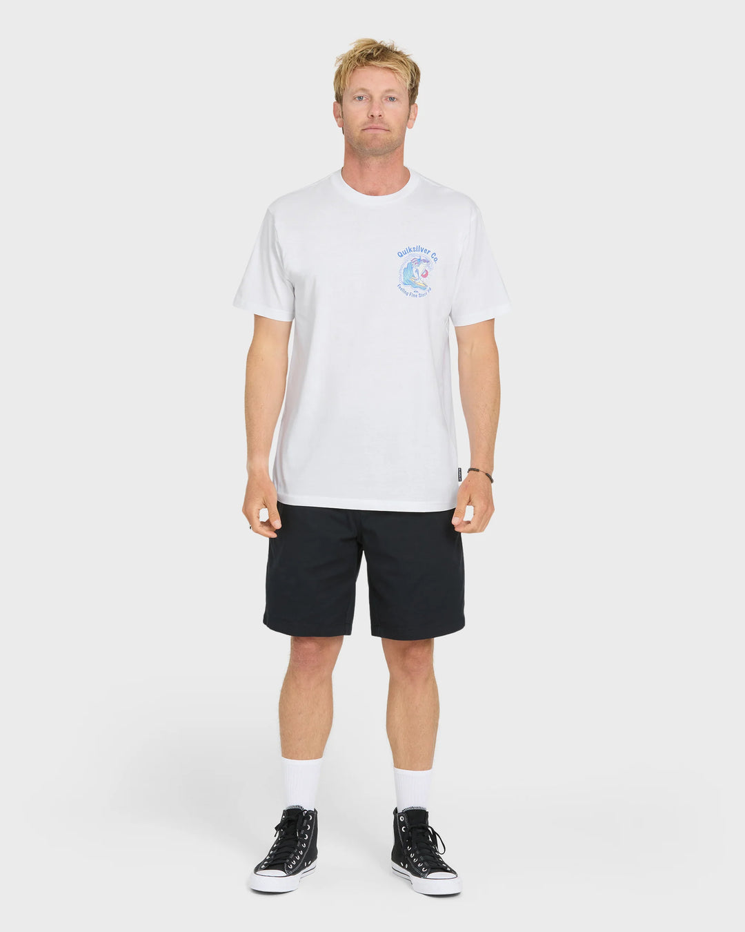 Quiksilver Men's Patriot Dolphin Short Sleeve Knit T-Shirt - White - Sun Diego Boardshop
