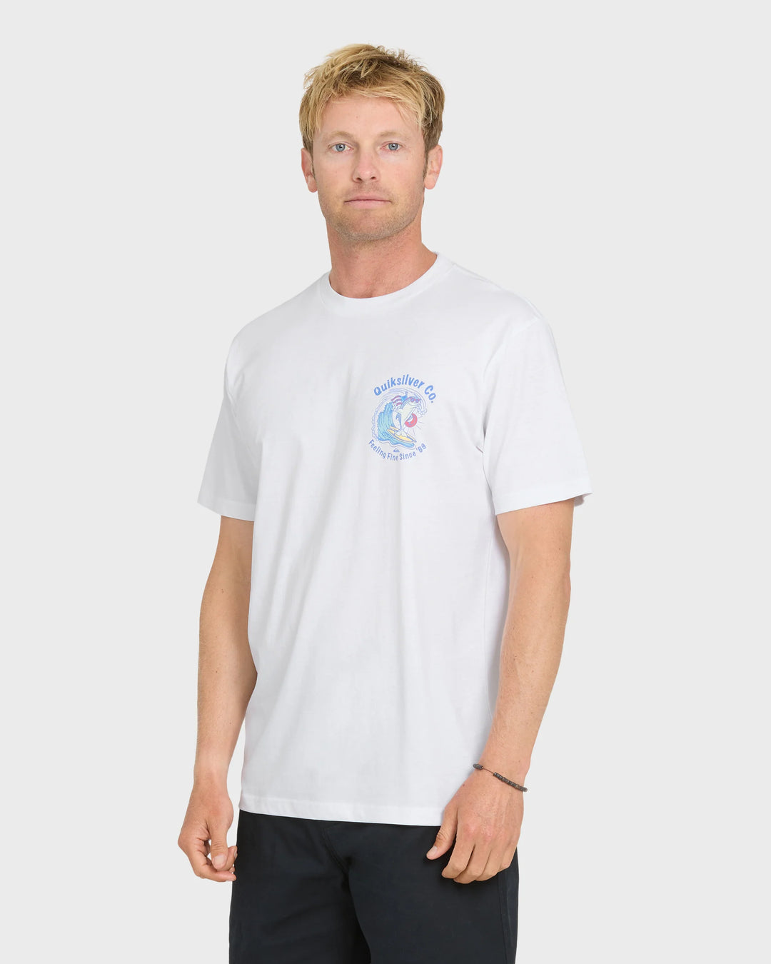 Quiksilver Men's Patriot Dolphin Short Sleeve Knit T-Shirt - White - Sun Diego Boardshop