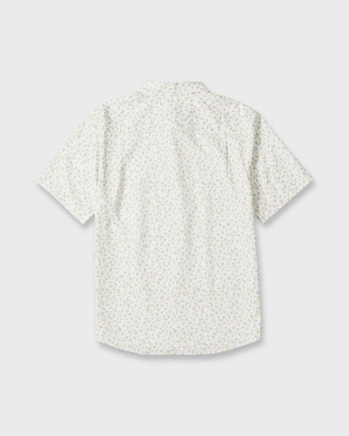 Quiksilver Men's Mesa Meadow Classic Short Sleeve Woven Shirt - Snow White - Sun Diego Boardshop