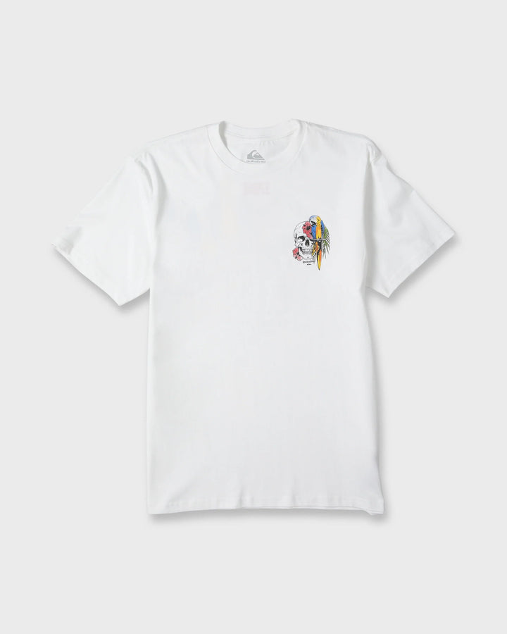 Quiksilver Men's Bird Brain Classic Short Sleeve Knit T-Shirt - White - Sun Diego Boardshop