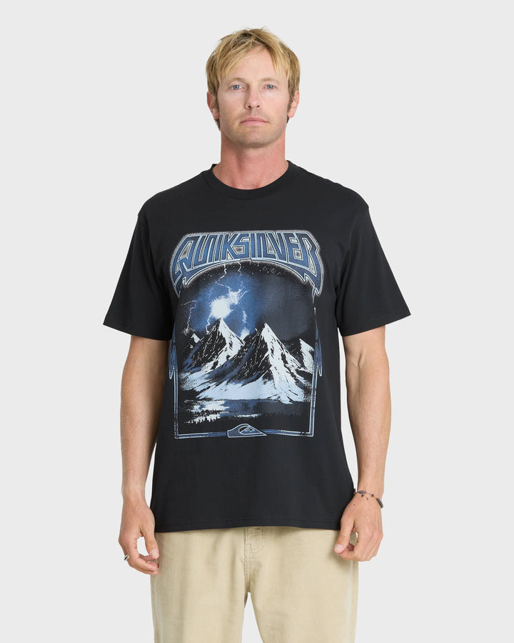 Quiksilver Men's Internal Beat Classic Short Sleeve Knit T-Shirt - Black - Sun Diego Boardshop